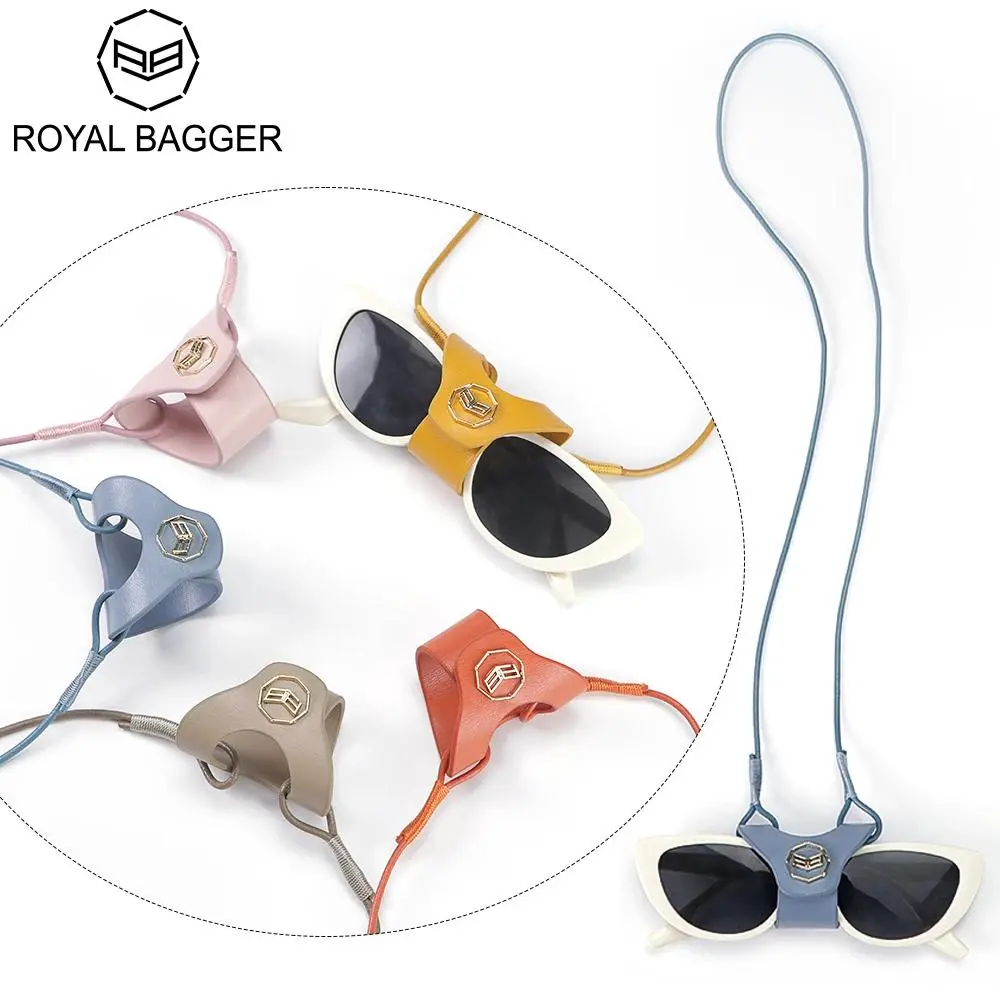 Royal Bagger Women's Genuine Leather Eyeglass Neck Strap - Anti-Fall Glasses Lanyard, Portable Eyeglass Holders Around Neck, Anti-Loss Accessory 3130