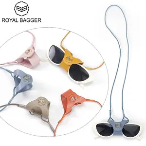 Royal Bagger Fashion Genuine Leather Eyeglass Neck Strap, Portable Sunglasses Holder, Anti-Loss Glasses Cord for Women 3130