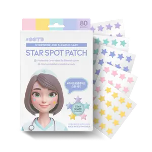 #OOTD Star Pimple Patches – Hydrocolloid Blemish & Spot Patch for Face, Cute Pastel Colors, Niacinamide & Ceramide, K-Beauty Skincare – Stocking Stuffer for Teen Girls – 80 Count