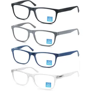 Blue Light Blocking Reading Glasses Men Large Oversized Square Readers Wide fit Cheaters for Men W/Big Head/Large Face