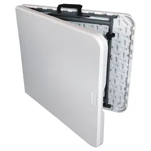 Peakform 4' Adjustable Height Folding Table Off-White