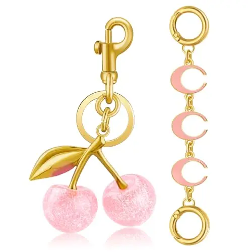 A29 Pink Cherry Charm and Bag Extenders(