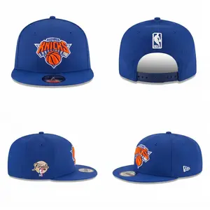 New Era 9FIFTY New York Knicks Royal Blue Snapback Hat, Official NBA Basketball Cap with Embroidered Team Logo and Adjustable Fit