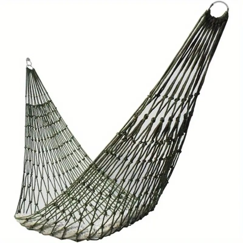 Heavy-duty thickened nylon outdoor patio durable hammock - Green insect-proof net, multifunctional hanging swing/chair/picnic, breathable lightweight portable hammocks, suitable for gardens, camping, backyards (rodless/easy to install)