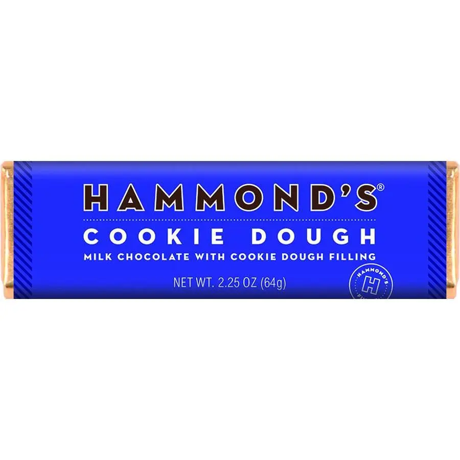 Hammond's Cookie Dough Milk Chocolate Bar 2.25 oz 12 ct