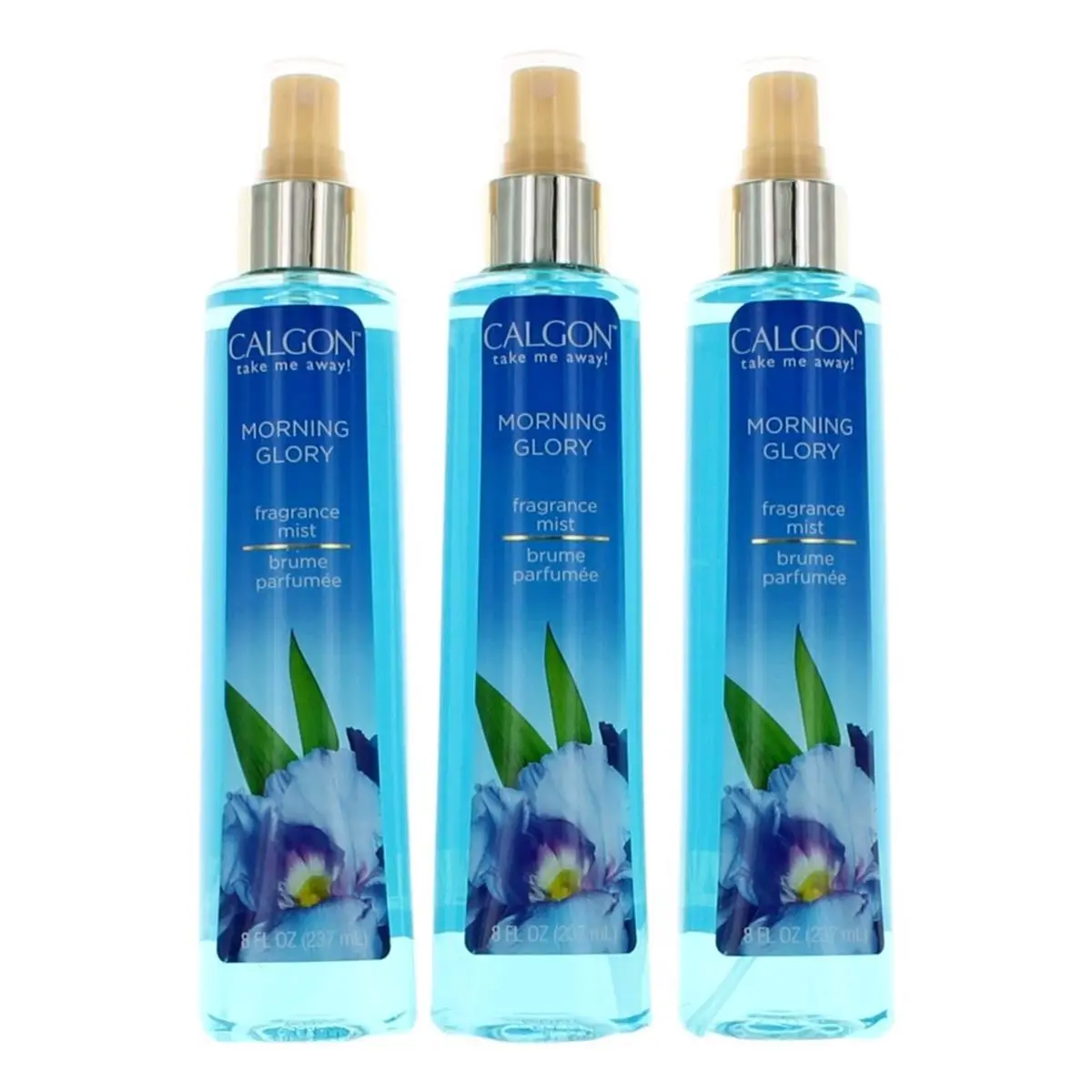 Calgon Morning Glory Fragrance Mist for Women, Elegant Floral Scent for Daily Use, 8 oz - 3 Pack Fragrance Set, Fragrance Sets