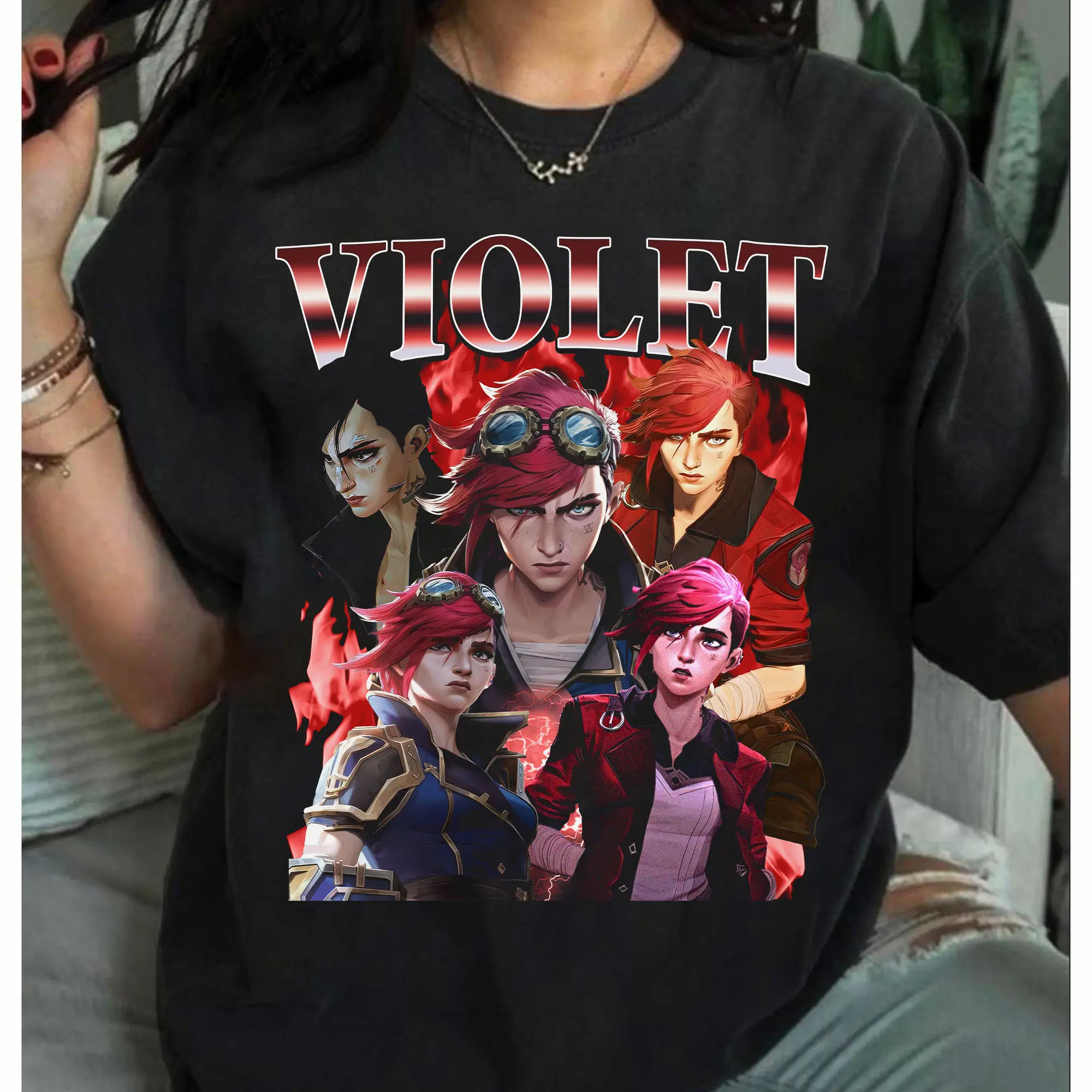 Vi Arcane 2 Shirt, Violet Bootleg Shirt, Vintage Arcane Unisex T-Shirt, Sweatshirt, Hoodie