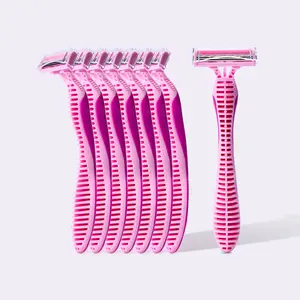Modess Women's Disposable Razor 8-Pack | 3 Nano Blades | Pivoting Head | Lube Strip | Sensitive Skin