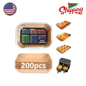 200PCS Air Fryer Liners for Ninja: Higher Non-Stick Disposable Parchment Paper Liner