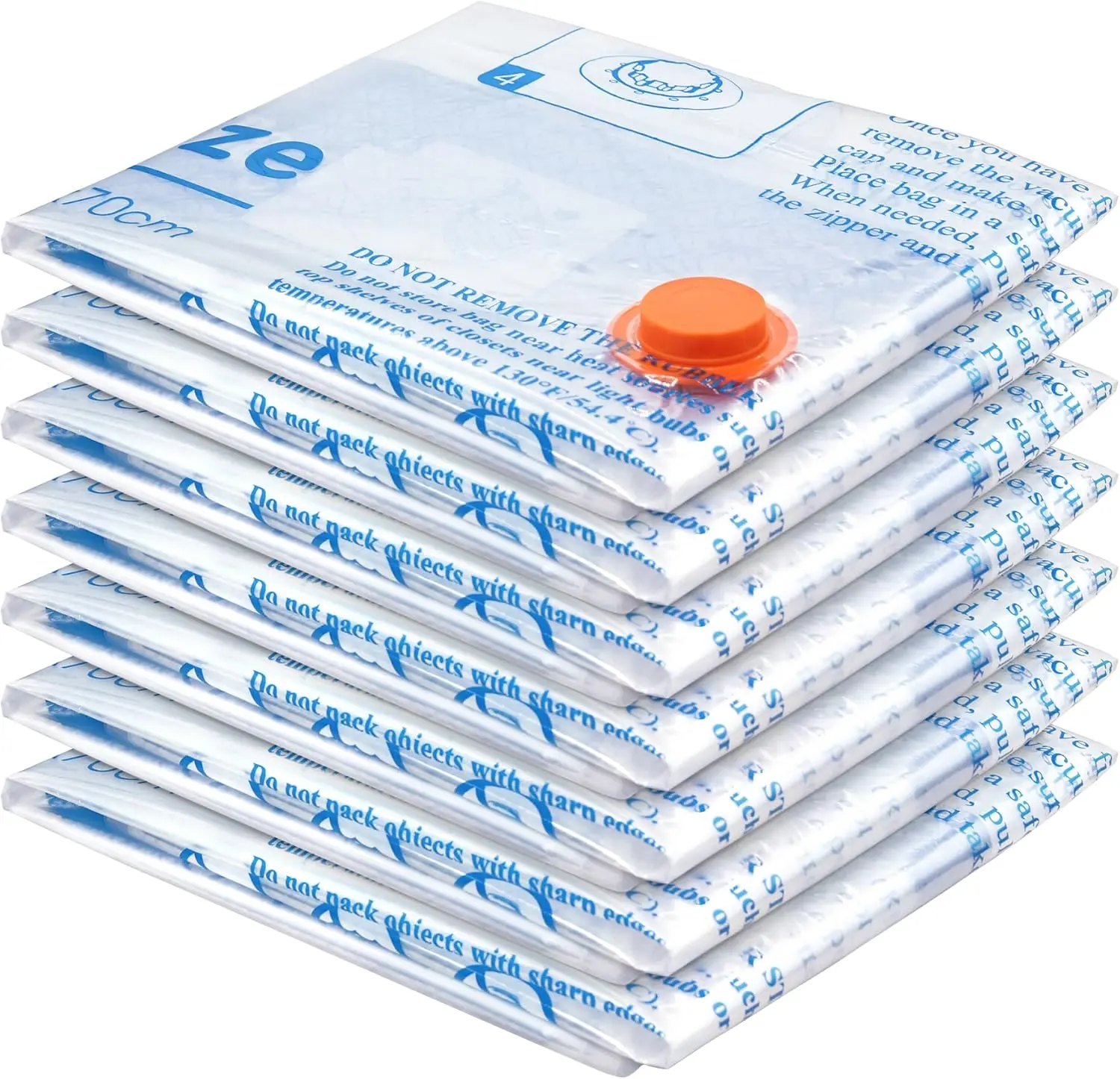 New Deal -  Vacuum Storage Bags 7 Jumbo, Space Saver Sealer Bags, Airtight Compression Bags for Clothes, Pillows, Comforters, Blankets, Bedding