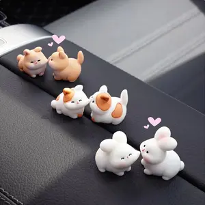 Cute Animal Design Car Ornament, Car Center Console Screen Rearview Mirror Decoration, Car Interior Decoration Accessories, Girly Car Accessories for Women & Girls