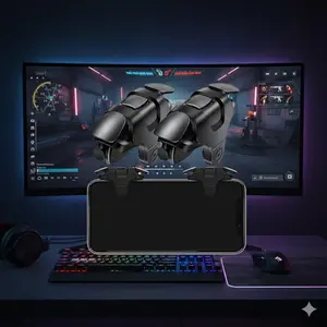 High Sensitivity Mobile Gaming Trigger: Precision Aim & Fast Fire for FPS Games. Ergonomic Design, Easy Install. Compatible with Android iOS Phones & Tablets. Enhance Your PUBG & Call of Duty Gameplay. Multi-Device Support.