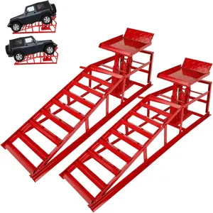 2 Pack Hydraulic Car Ramps 5T 10000lbs Low Profile Car Lift Service Ramps Truck Trailer Garage,Height Hydraulic Vehicle Ramps