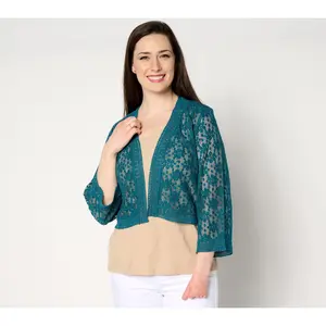 Isaac Mizrahi Live! Bridgehampton Crochet Lace Bolero