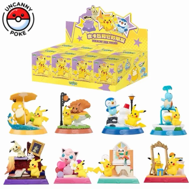Pokemon Pikachu and Friends Blind Box - Chinese Funism - squirtle, Mimikyu, Psyduck