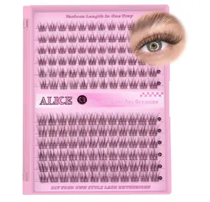 Natural Lash Clusters C Curl DIY Eyelash Extensions 9-11mm Short Individual Lashes Wispy Lash Extensions Handmade Eyelash Clusters 144 Pcs