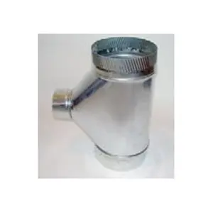 Gray Metal Products  6 x 6 x 3 in. Galvanized Connector Pipe Reducing Tee