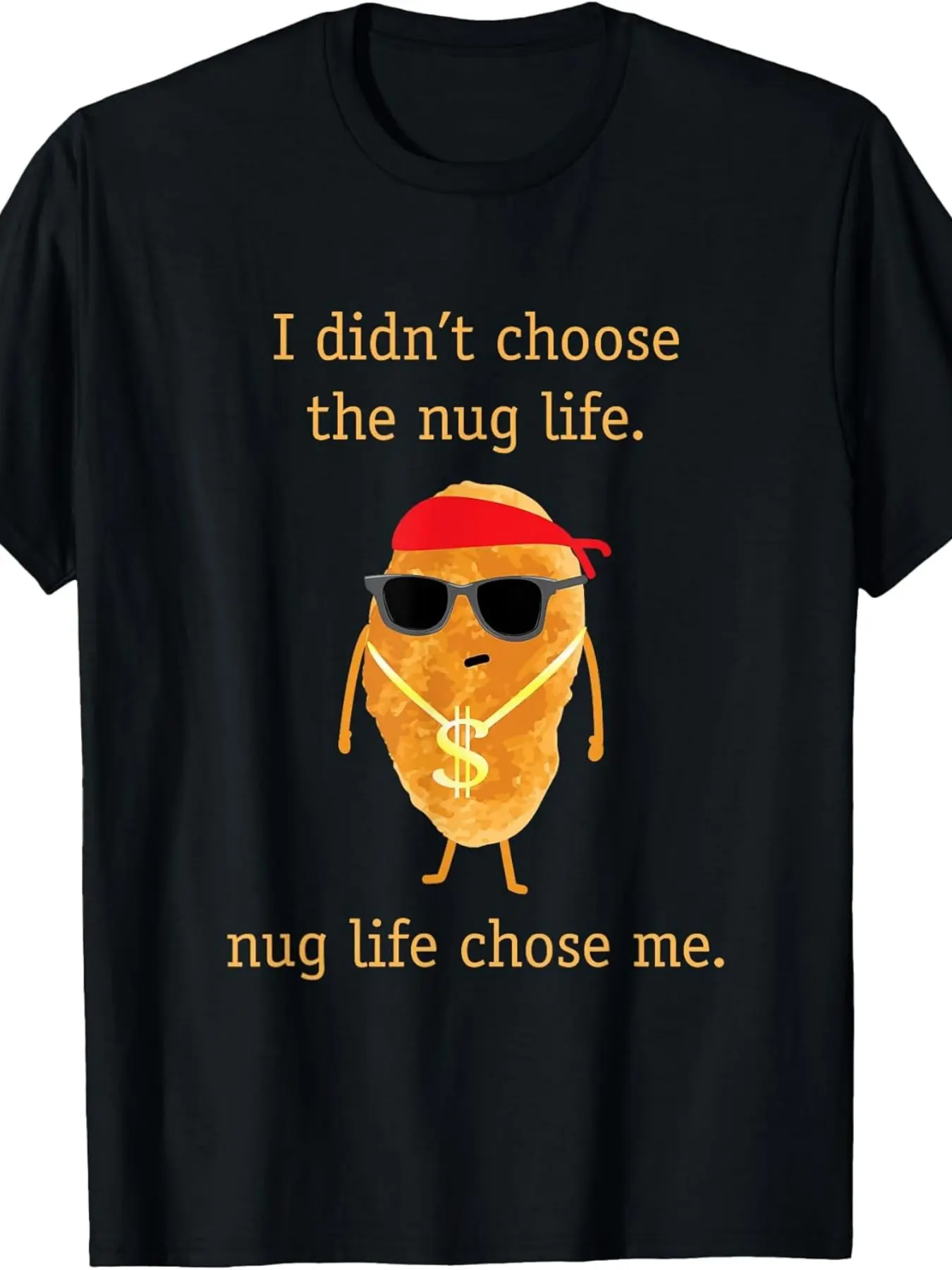Funny Nugget Shirt, Nug Life, Chicken Nugget Tshir unisex soft cotton short sleeve t shirt, vintage graphic casual tee for men women teens, perfect birthday holiday gift for camping travel gym daily street casual wear