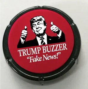 Patriotic Trump Talking Buzzer – Christmas Gag Gift Sound Button with 7 Hilarious Donald Trump Phrases – Funny Trump Voice Toy for Holidays