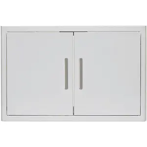 Blaze 32-Inch Stainless Steel Double Access Door w/ Paper Towel Holder - BLZ-AD32-R-SC