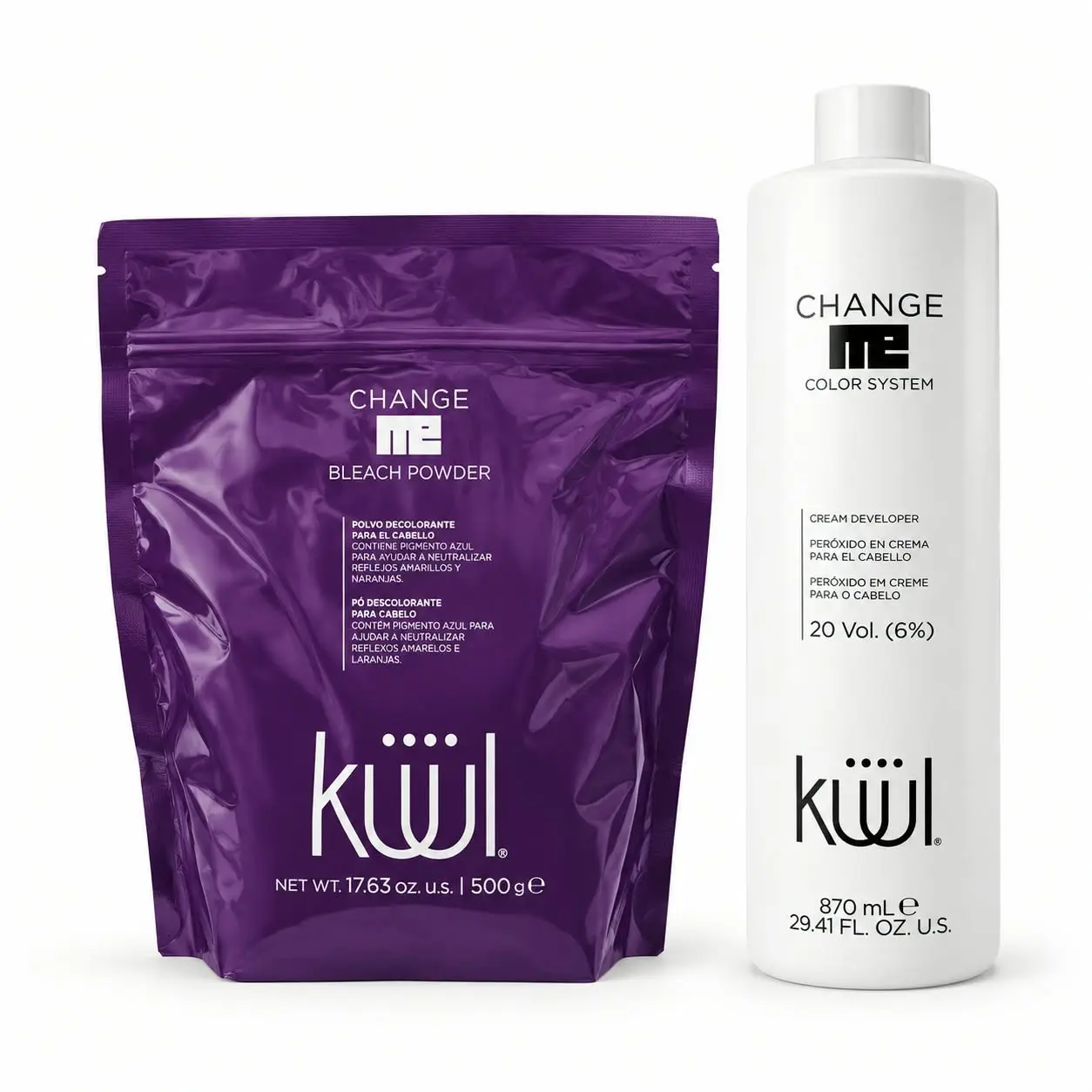 Special Kuul Color System Bleach Powder 17.63 oz. PLUS 20 vol Peroxide 29.41 fl. oz.