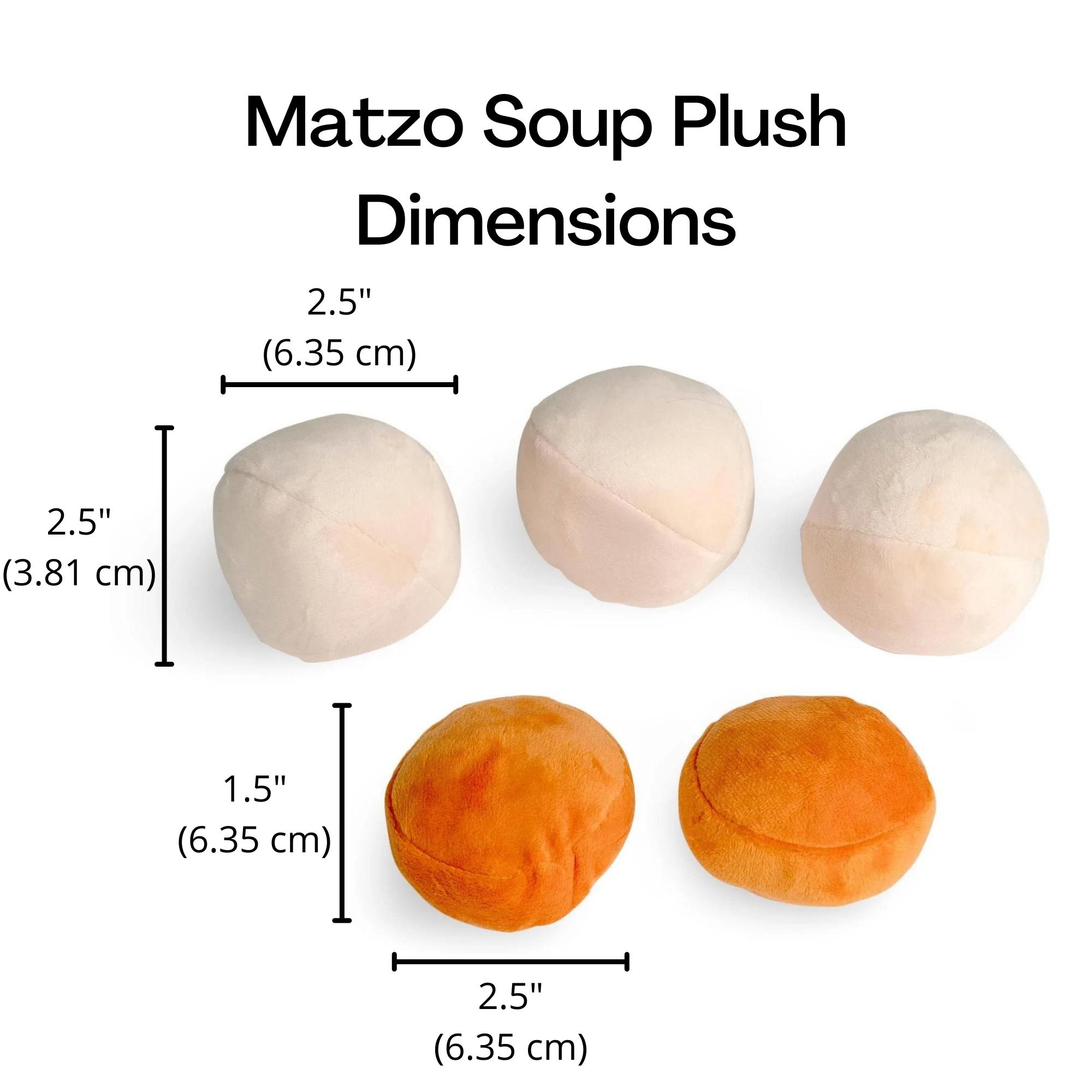 Matzo Ball Soup Plush Dog Toy Set – 5-Piece Squeaky Interactive Pet Toys with Soft Plush Material for Fetch and Playtime Fun