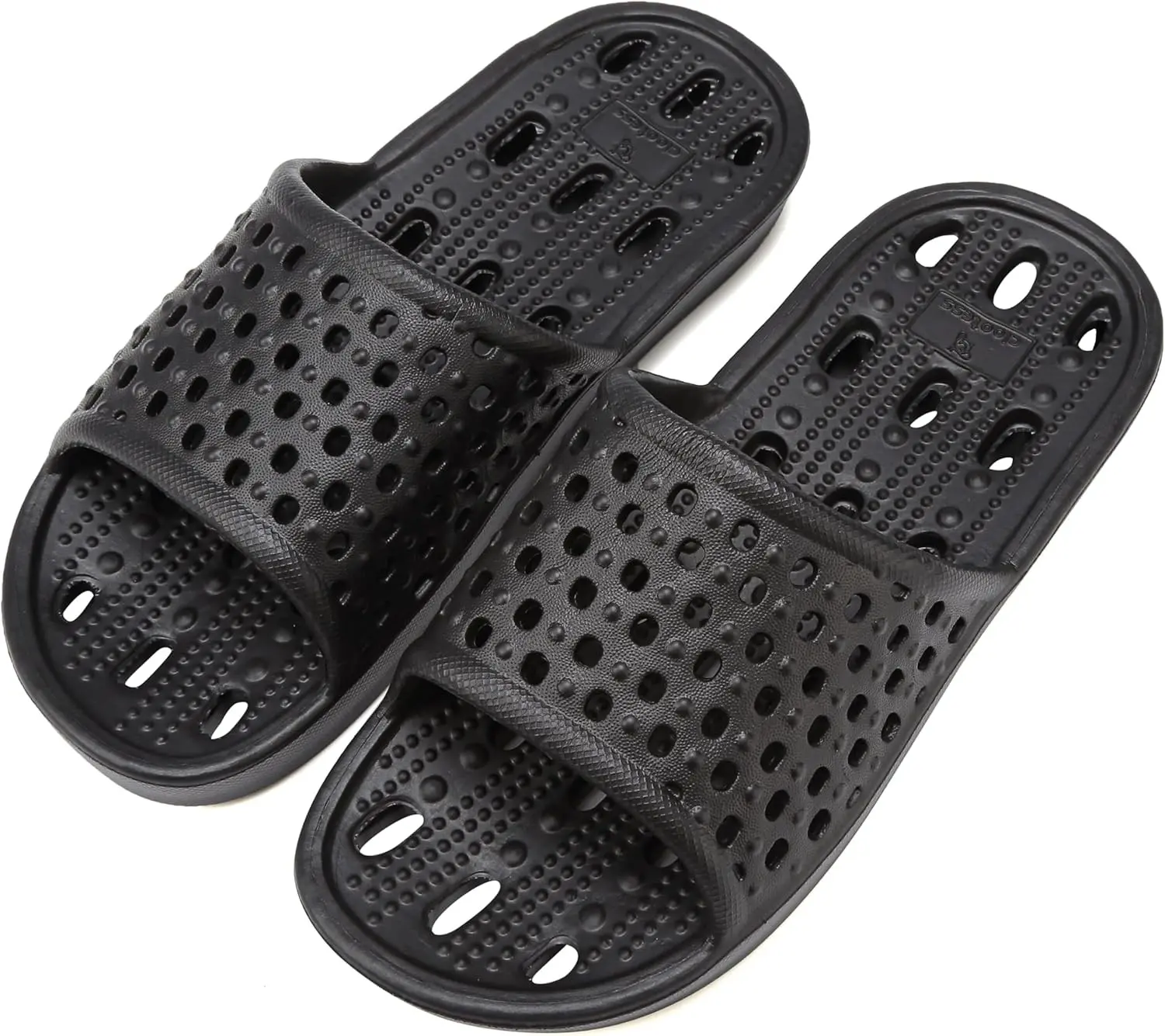 Shower Shoes Slide for Men and Women Holes Bath Slipper Bathroom Sandal Pool Gym College Dorm Non-Slip