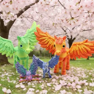 3D Printed Cute Horse Articulated Toy Movable Joints Stress Relief Desktop Ornament