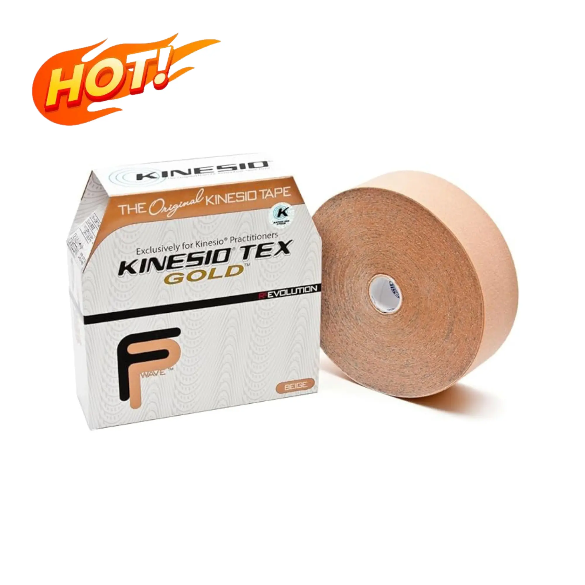 Kinesio Taping - Elastic Therapeutic Athletic Tape Tex Gold FP - Bulk Roll - Beige – 2 in. x 103 ft B092MHB651