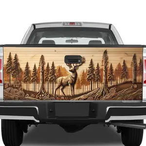 Buck Deer Forest Tailgate Wrap For Truck, Deer Tailgate Wrap, Buck Truck Tailgate Wrap, Forest Theme Tailgate Wrap, Hunting Truck Wrap, Deer in Forest Tailgate Graphic