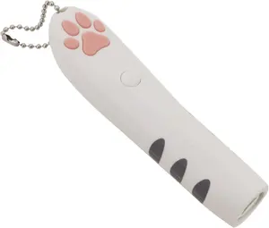 Meow Jungle Cat Paw Laser Pointer LED Beam Mouse-Shaped Keychain with AAA Battery