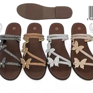 Women's Butterfly Embellished Comfortable Summer Shoes for Girls - Stylish & Trendy Footwear Casual Flat Sandal Active Parent