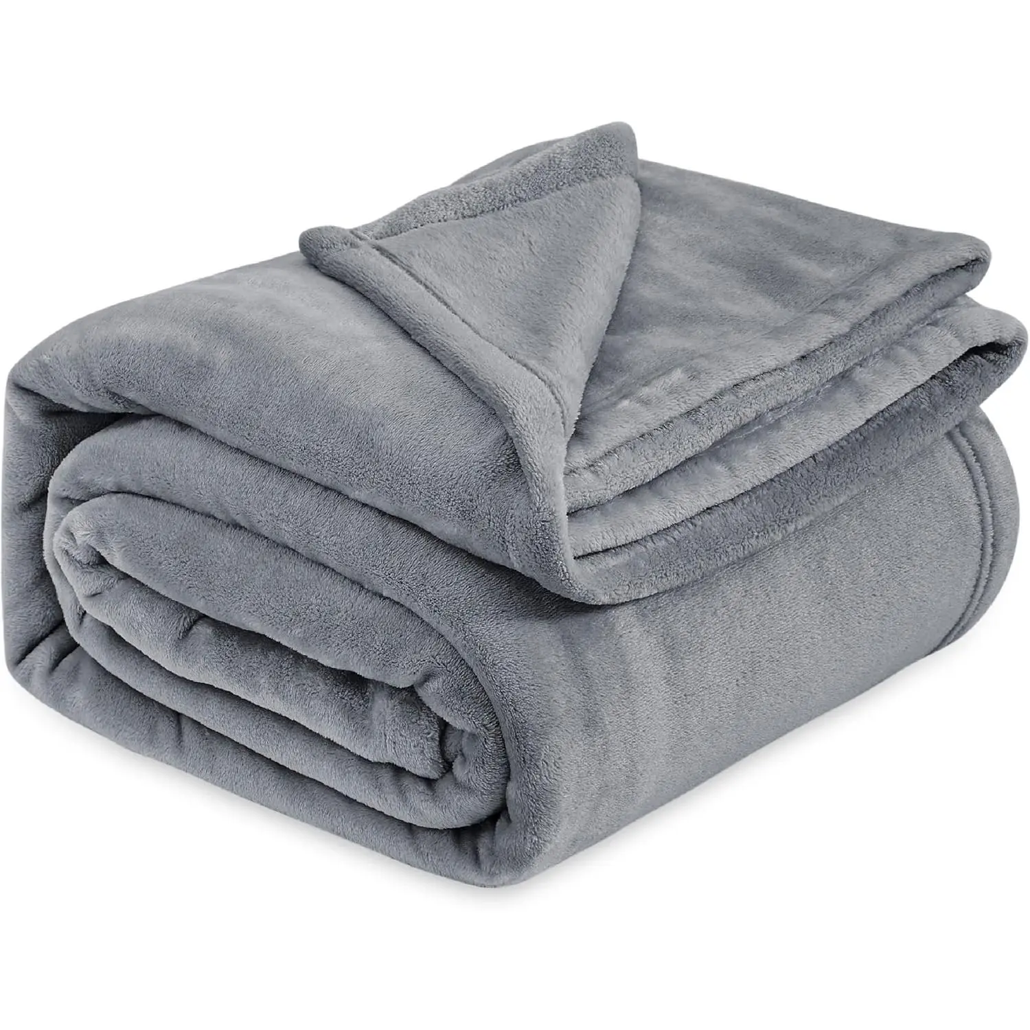 Ultra Soft Airy Microfiber Plush Queen Size Grey Christmas Throw Blanket - Lightweight, 90x90 in, Modern, Durable, Fade Resistant All Seasons Bedding, Machine Wash