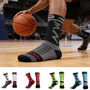 Cycling Socks Compression Athletic Crew Running Socks Mens Womens Hiking Riding Bike Workout Climbing Sports 5 Pairs
