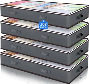 Under bed storage bags closet organizer and storage bog foldable under bed storage bag for blankets clothes quilts sweaters pillows