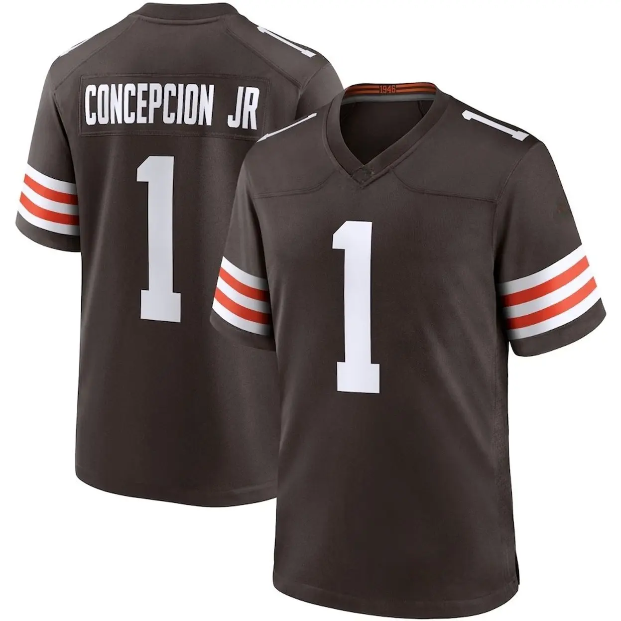 Unisex Football inspired by KC Concepcion 1 Cleveland Game Player Jersey - Brown