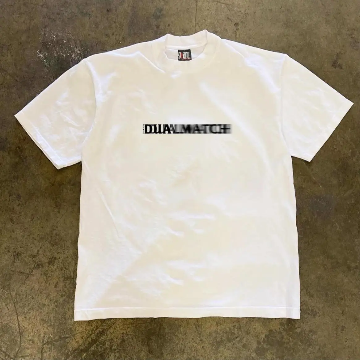 Blurred Letter Graphic T-Shirt | Unisex 100% Cotton Soft & Comfortable Tee | Casual Short Sleeve Shirt for Men & Women | Trendy Streetwear Fashion Top | SKU qmtxplzrav