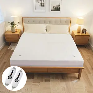 Electric Blanket Heated Mattress Pad Twin Queen King Featuring Heating Function for Warmth, 4 Heat Settings, 10 Hour Auto-Shutoff, Automatic,Fast Heating, Machine Washable, White color, Warm for Winter, Ideal Gift Choice Heater Bedroom,Household Items