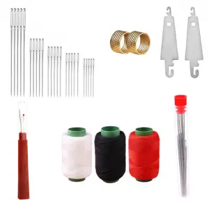 Strong and durable large-hole sewing needles that are prone to puncturing..34PCS Big Eye SteelNeedles Set-Long& Thin Handmade Quilting & Sewing Needles Kit for DlY Sewing Projects