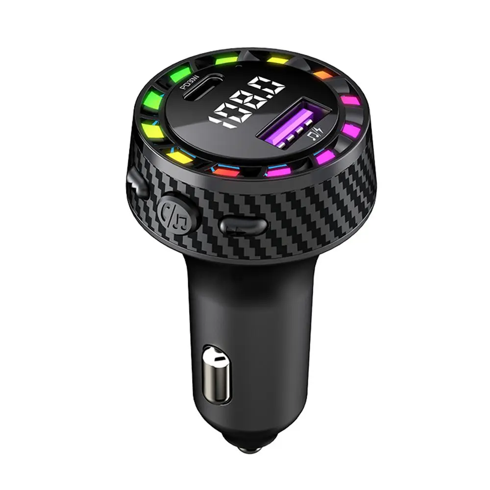 Car FM Transmitter, 30W Car Charger with Type-C PD & QC3.0 USB Port, Wireless Bluetooth-compatible 5.3 FM Transmitter with LED Backlight & MP3 Player, Car Wireless Adapter, Car Gadgets, Car Audio, In Car Charger, Automobile Adapter