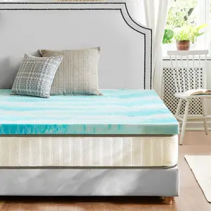 Nouveau Decor Memory Foam Cooling Gel Swirl Infused Bed Topper Mattress Topper Sweet Furniture Mattress Comfort Does not apply