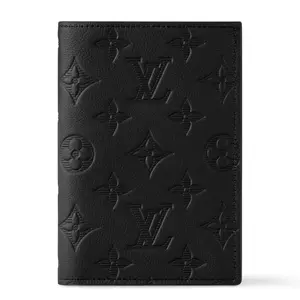 Louis Vuitton Open-Compartment Passport Holder for Men – Monogram Shadow Embossed Calfskin – Black