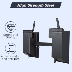 【GARVEE】Universal Skid Steer Quick Tach Conversion Adapter Mount Plate for Bobcat Kubota with 9.8'' Adjustable Cross Brace and 4000 LBS Weight Capacity, Black