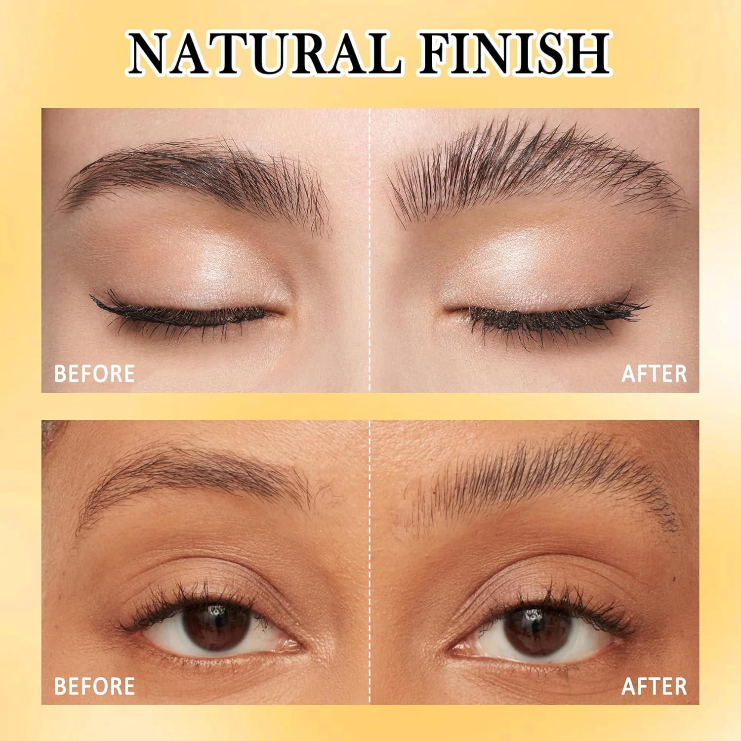 Natural eyebrow before and after styling