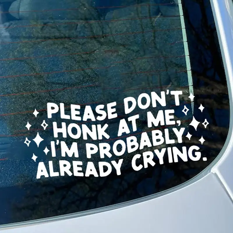 Funny Slogan Car Bumper Sticker, Trendy Car Decal Sticker, Cute Car Decorative Sticker, Universal Car Exterior Decoration Accessories for Women & Men