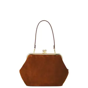 Coach Kisslock Frame 27 Bag in Warm Brown