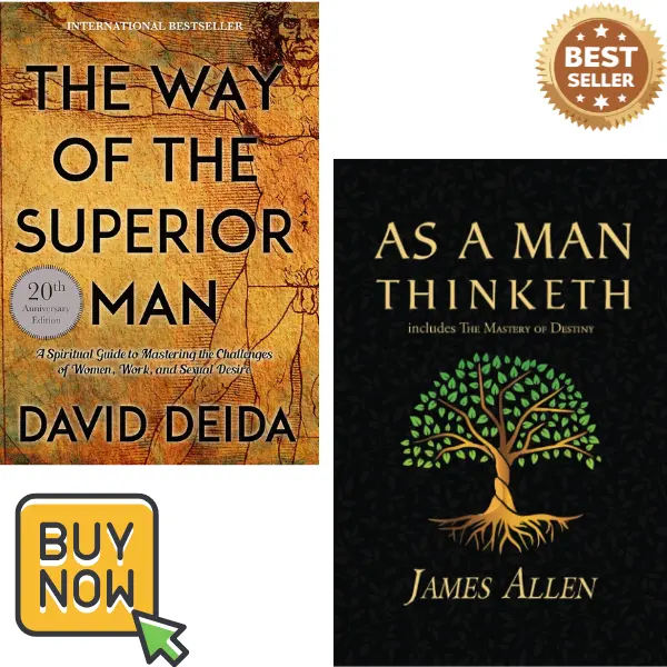 As a Man Thinketh & The Way of the Superior Man English Softcover Growth Book - Lightweight, Compact Personal Spiritual Guide, Comprehensive Resource for Life Challenges with Depth Perspective (Humanities & Social Sciences, Religion & Philosophy)