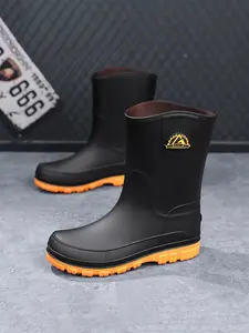 Men's Mid-Calf Rain Boots, Waterproof Wellington Boots, All-Season Anti-Slip Comfort Design, Ideal for Camping Fishing Outdoor Activities Footwear