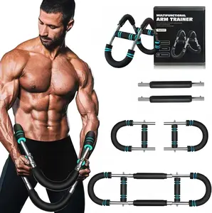 Arm Trainer Twister,Arm Trainer 40-100lb Adjustable Chest Workout Equipment,Arm Workout Equipment,Detachable  Adjustable Spring Resistance Chest Trainer,Stainless Steel Fitness Tool,Multifunctional U-Shaped Arm Trainer,Dorm-Friendly Strength Builder