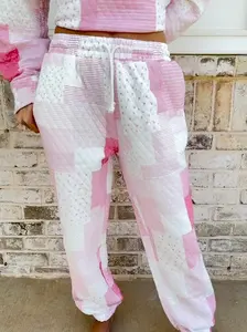 Margo Patchwork Quilted Jogger Sweatpants